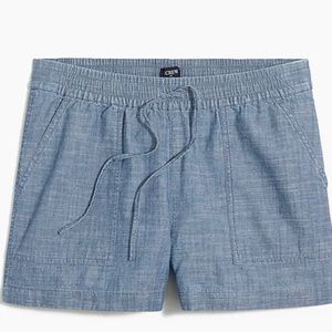 J Crew drawstring chambray 3” shorts